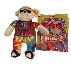 Bullymake Dog Toy & Treat Bag Peace & Love 60’s Theme Puppy Made In USA Treats